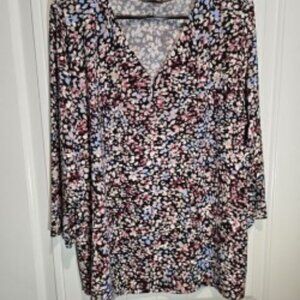 NWT Jones New York Multi Colored Blouse 2X